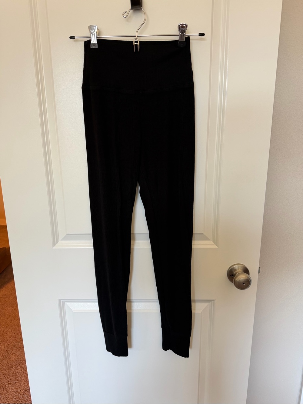 Joah Brown Black Ribbed Knit Legging